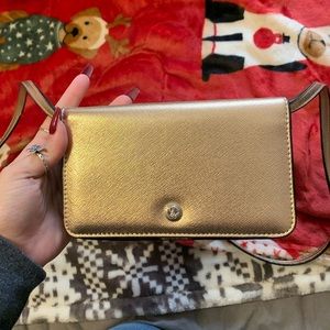 Gold and black wallet